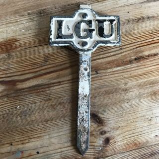 Antique Cast Iron “ladies Golf Union” Grave Marker