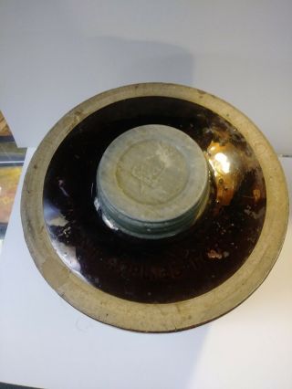 Antique Macomb Pottery Stoneware speckled design Fruit MASON JAR 1/2 Gallon 6