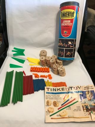 Vintage Tinker Toy Junior Architect With Booklet