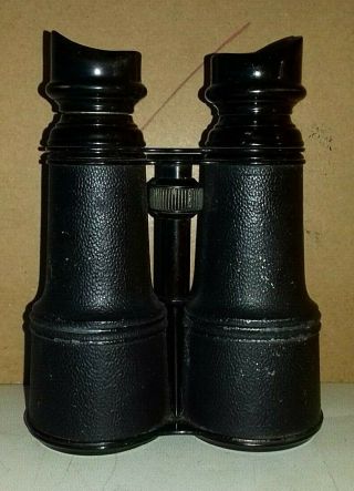Antique Ww1 British Officers " Army & Navy " Binoculars,  Leather Case (br1)