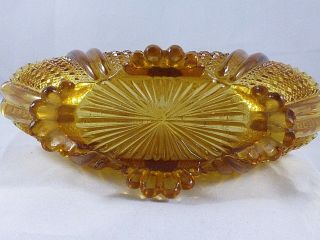 Antique Victorian Davidson Amber Pressed Glass Posy Bowl,  RD.  96945 ‘Richelieu’ 5