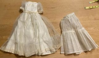 Vintage White Bride Or Formal Type Doll Dress - From American Character Doll