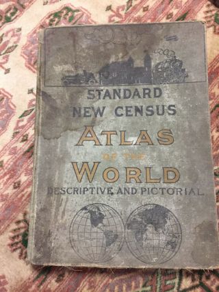 Antique Standard Census Atlas Of The World Descriptive Pictorial 1911