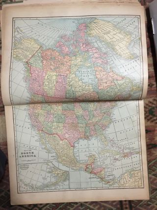 Antique Standard Census Atlas of the World Descriptive Pictorial 1911 5