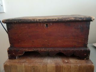 Antique Welsh Pine Box Small Coffer Bach