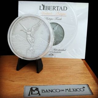 2018 Mexico 2oz Silver Libertad Antiqued Finish Specialty Collector Set