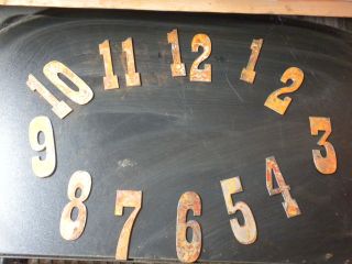 6 Inch Rough Rusty Metal Vintage Western Number Full Clock Face Set (1 - 12)