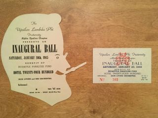 President Franklin D Roosevelt (fdr) - Three Birthday Ball Tickets And Program