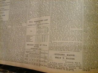 Vfl Very 1st Game Footy Record 1897 Antique