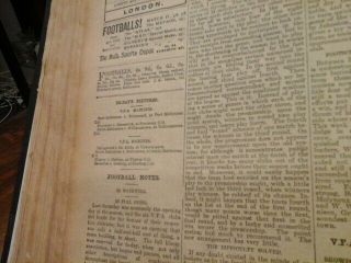 Vfl very 1st game footy record 1897 antique 2