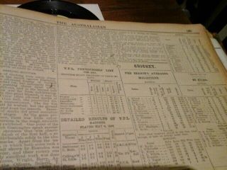 Vfl very 1st game footy record 1897 antique 5