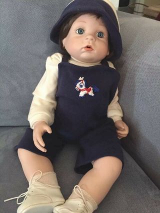 Vintage Porcelain Bisque Collector/mary Dix /baby Boy Doll/blue Eyes