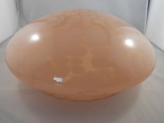 Vintage Antique Collectable Dark Pink Cloud Glass Ceiling Light Shade 2