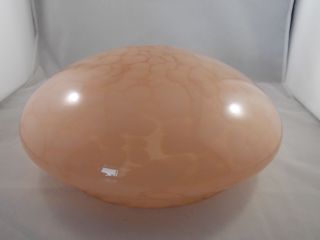 Vintage Antique Collectable Dark Pink Cloud Glass Ceiling Light Shade 3