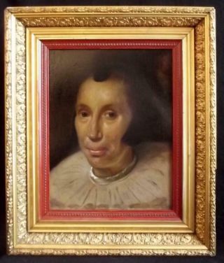 Antique DUTCH OLD MASTER Oil Painting Portrait of a 16th Century Noble Lady 2