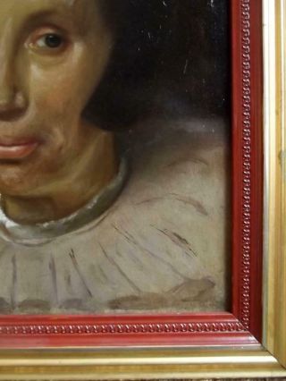 Antique DUTCH OLD MASTER Oil Painting Portrait of a 16th Century Noble Lady 7