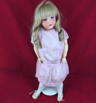 Antique Armand Marseille Bisque Head Doll,  20 Inch,  Compo Body,  Germany,  1900s
