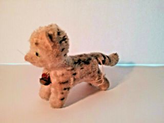 Antique Schuco Miniature Mohair Tiger/leopard/kitten - Tin Tag - No Dmg