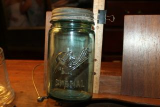 Antique 1910 - 1923 Ball Canning Jar " Special " Wide Mouth " 5 With Band No Cap