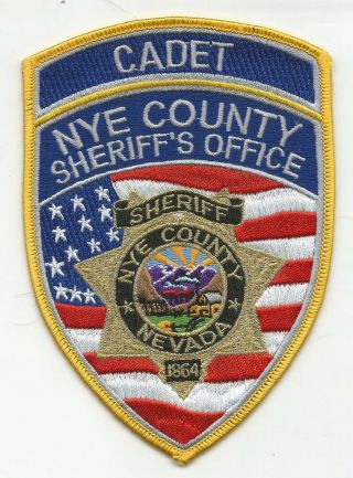 Nye County Nevada Nv Sheriff Police Patch Cadet