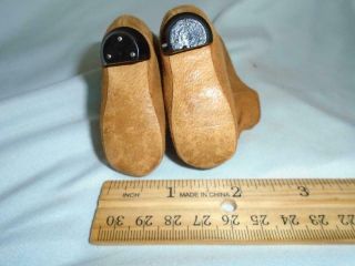 Antique Doll Shoes Seude Boots with Heels German or French Bisque Dolls 6