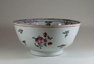 Antique Chinese Famille Rose Porcelain Bowl Qianlong Period