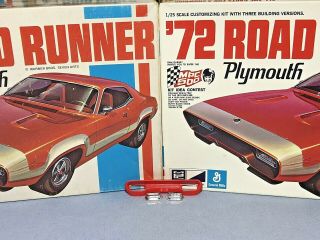 Mpc 1972 Plymouth Road Runner Kit 1 - 7225 - 225 1/25 Amt Nos Custom Grille Only