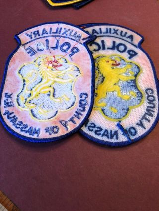 THREE LARGE OVAL NASSAU COUNTY YORK SHERIFF DEPARTMENT AUXILIARY PATCH 4