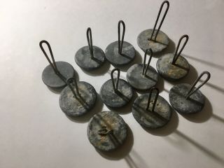 Vintage Duck Decoy Lead Weights Anchors Patina