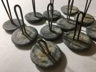 Vintage Duck Decoy Lead Weights Anchors Patina 3