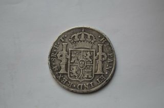 1801 Silver 8 Reales Spanish Potosi Real Antique Colonial Era Dollar Coin Eight