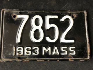 1963 Antique Massachusetts Motorcycle License Plates