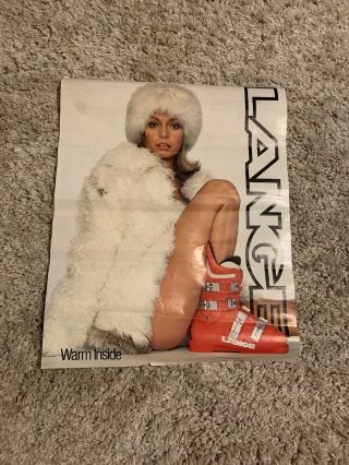 Lange Ski Boots Poster Vintage Advertising