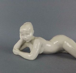 Antique Porcelain German Art Deco Figurine of Nude Lady by Wallendorf 2