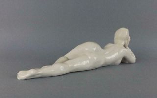 Antique Porcelain German Art Deco Figurine of Nude Lady by Wallendorf 6