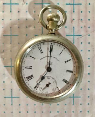 Antique Waterbury Pocket Watch Patented Series J - Not Running