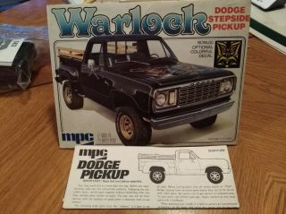 Vintage Built Mpc 1978 Dodge Warlock Pickup In 1/25th Scale.