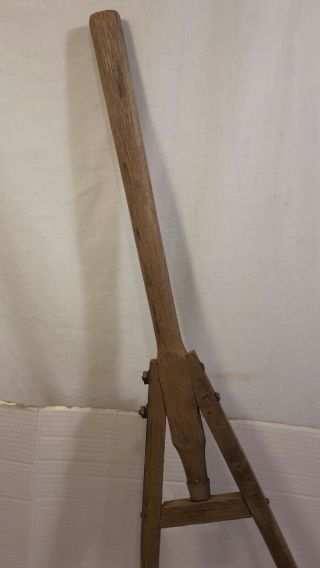 Antique Primitive Wood Handle Grass Weed Eater Cutter SLING BLADE Yard Tool 2