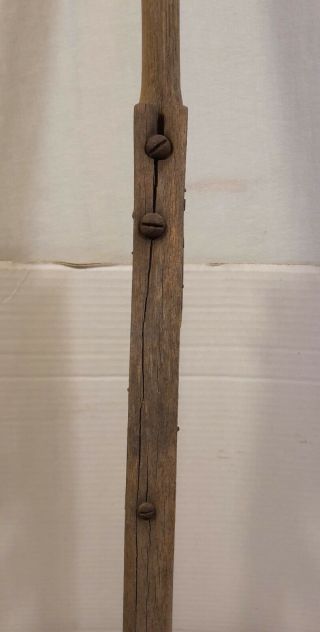 Antique Primitive Wood Handle Grass Weed Eater Cutter SLING BLADE Yard Tool 6