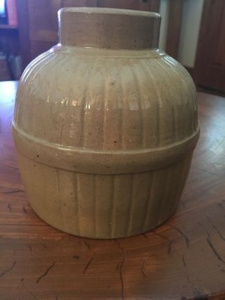 Antique Yellow Ware Yellowware Stoneware Crock Canning Jar