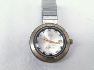 Vintage Fortis Junior Flipper Swiss 17 Jewel Automatic Watch,  Runs