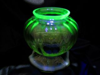 Antique Vaseline Uranium Glass Lamp Shade Vaseline Gas Tiny Night Light Bedside