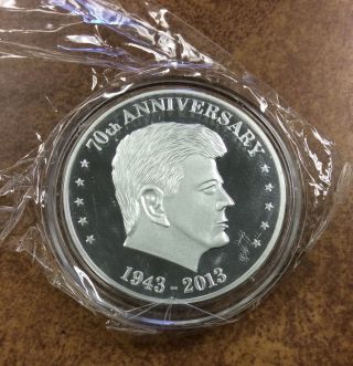{bjstamps} Jfk Pt - 109 Boat 70th Anniversary 2013 Silver Plated Bronze Medal