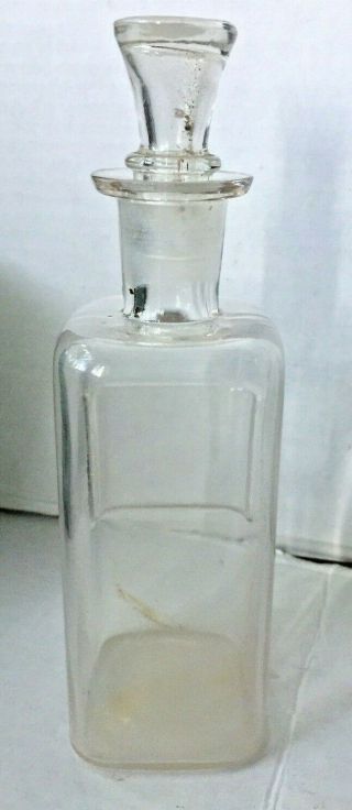 Large Antique Apothecary Bottle W.  T.  & Co.  Pat Apr 2 1889 With Glass Stopper