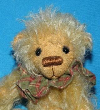 Sweet Vintage Artist 8 " Bracken Teddy Bear Long Mohair Fully Jointed Tag