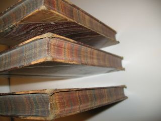 Antique leather bound book set of 3 