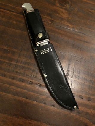 Case Xx Stainless Usa 1965 - 69 Black Composition 300 Apache Sheath Knife