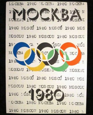 Poster Ussr Soviet Russia Moscow 1980 Olympic Games