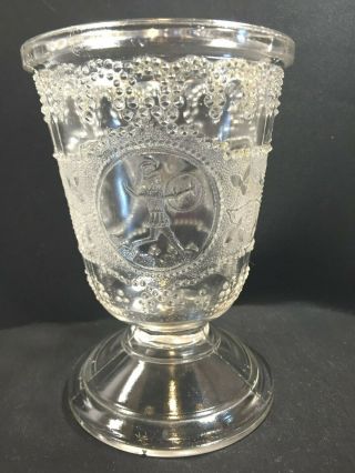 Antique Early American Pattern Glass " Minerva " Spooner Sandwich Glass 1870 