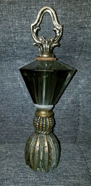 Antique Lamp Finial Crystal Lamp Finial Brass Nickel Finish 8 Inch